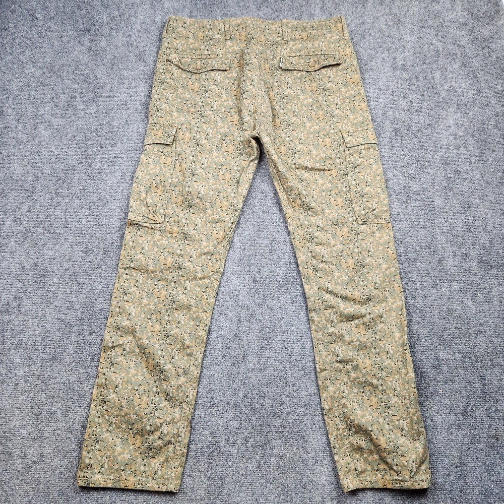 Levi Strauss & Co Pants Mens 33x32 Green Camo Cargo Straight Leg Casual Workwear - Picture 2 of 9